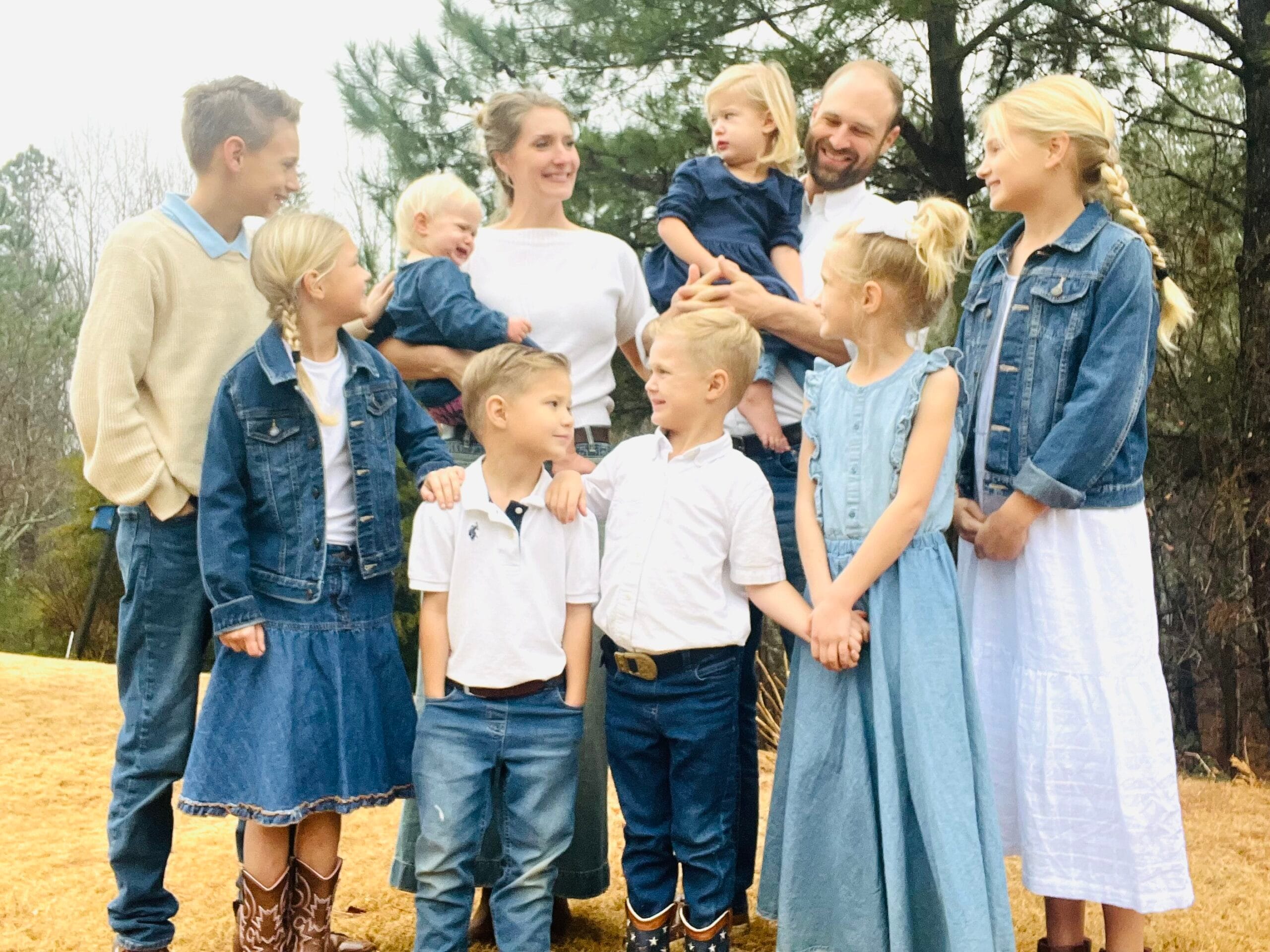 Chandler Allen, the Owner of Upright Financial, with his family 